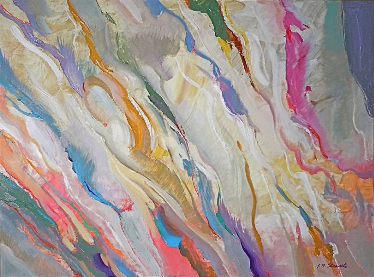 770x572 Saatchi Art Burney Falls Abstract - Burney Painting