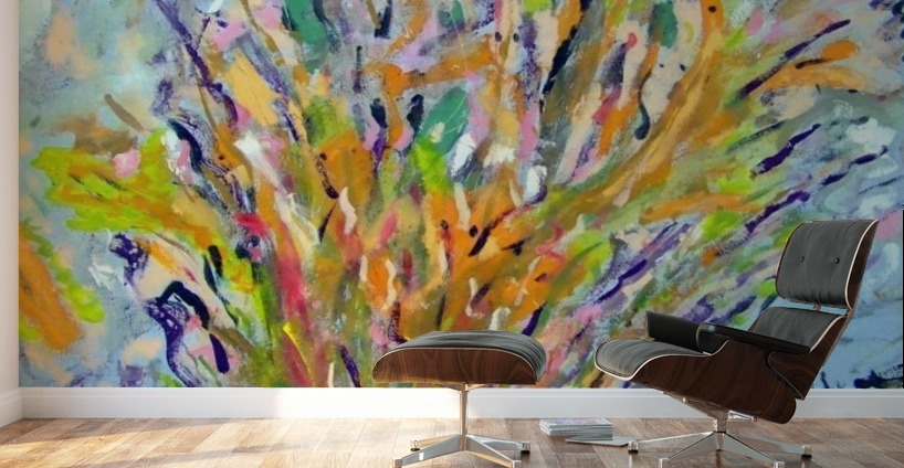 818x424 Abstract Burning Bush Painting - Burning Bush Painting