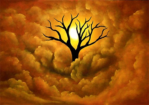 500x353 Painting - Burning Bush Painting
