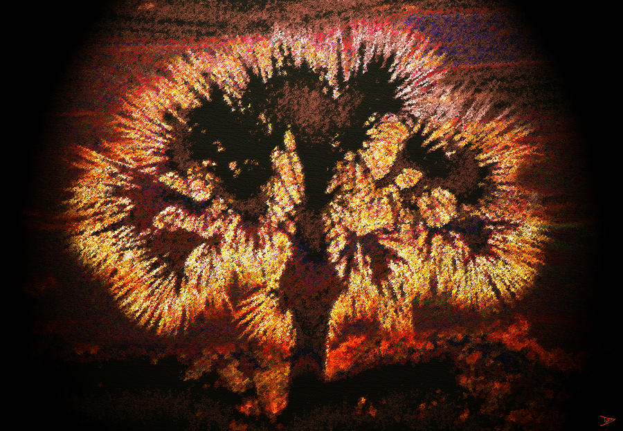 900x623 The Burning Bush Painting By David Lee Thompson - Burning Bush Painting