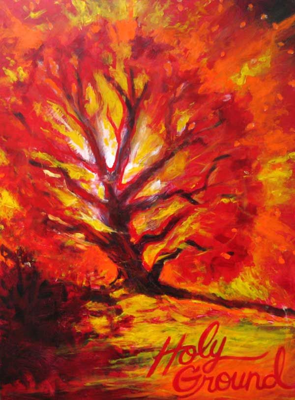 600x813 Burning Bush Art Daniel F. Rice. - Burning Bush Painting