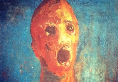 402x279 The Anguished Man, The World's Most Haunted Painting, Is Not - Burning Man Painting
