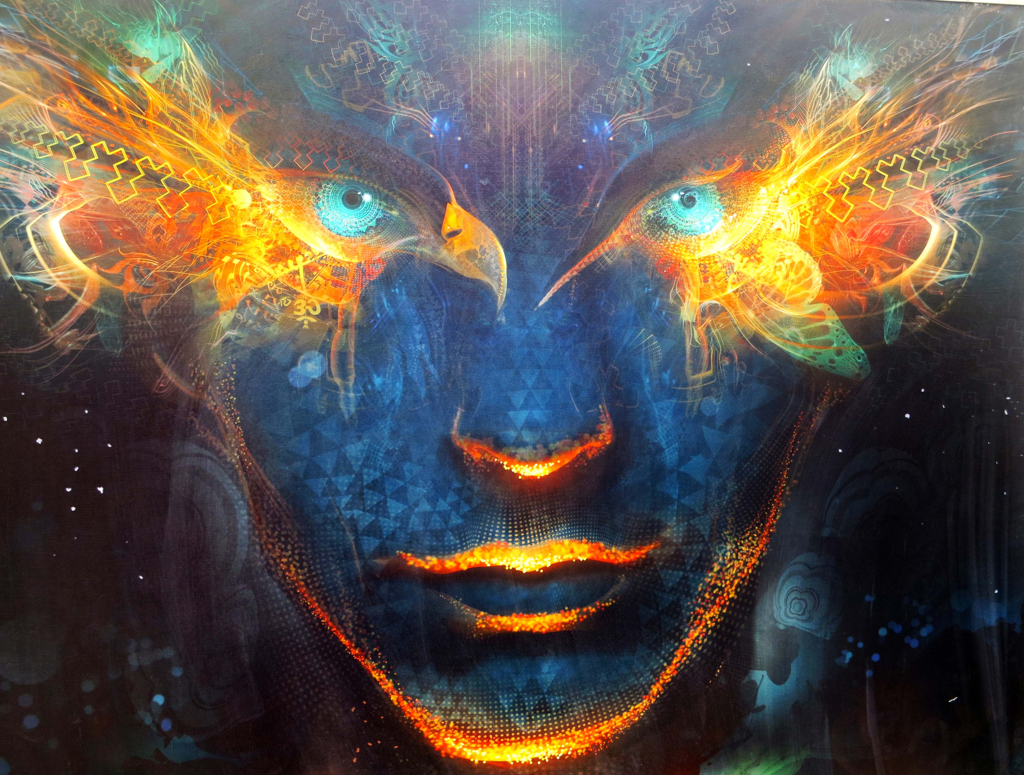 3964x3000 Wandering Through Time And Place - Burning Man Painting