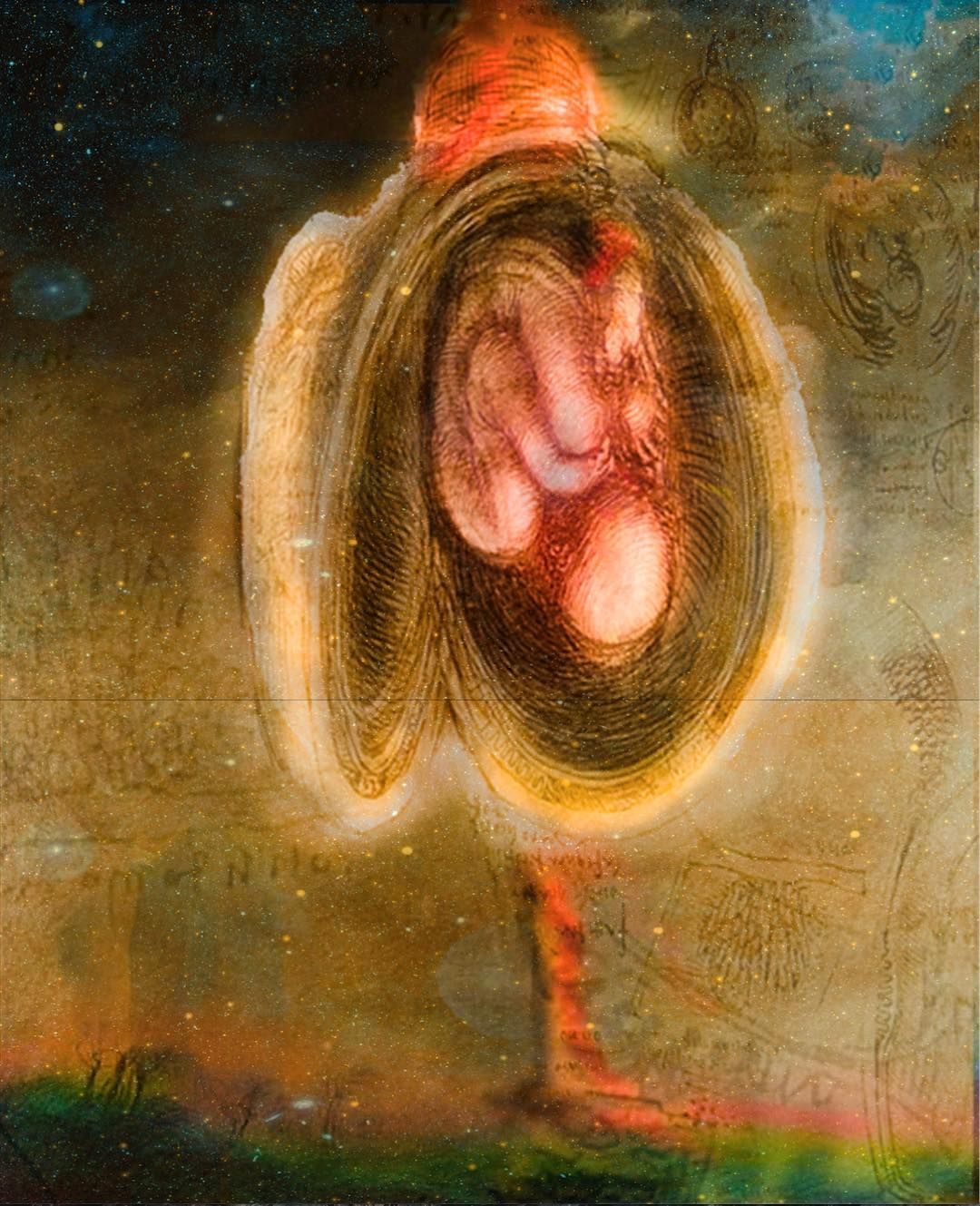 1080x1329 Burning Man Painting - Burning Man Painting