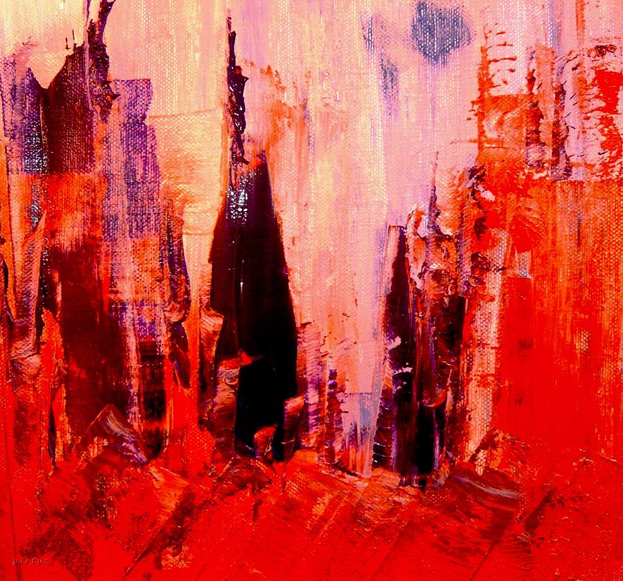 900x840 Rome Is Burning Painting By Piety Dsilva - Burning Painting