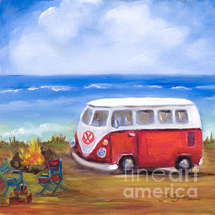 432x432 Vw Bus Painting By Pati Pelz - Bus Painting