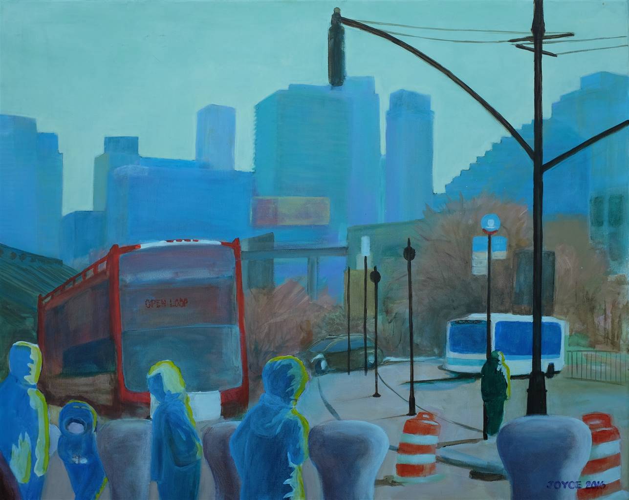 1287x1024 Martin Randall Joyce - Bus Stop Painting