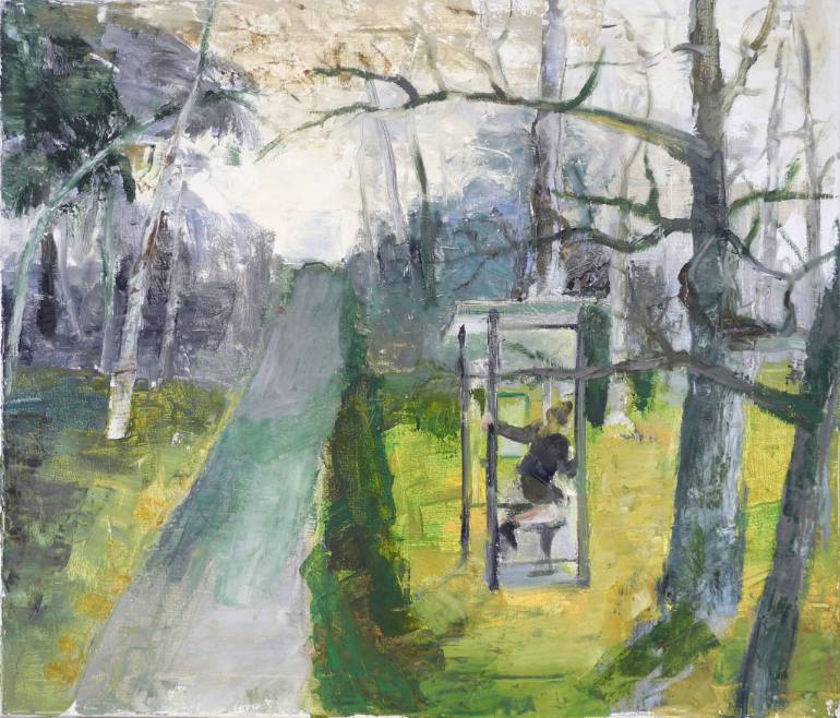770x658 Saatchi Art Bus Stop Painting By Ruxiao Zhang - Bus Stop Painting