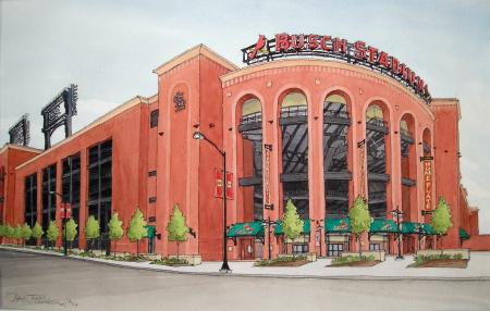 450x286 Catalog Ballpark Prints - Busch Stadium Painting