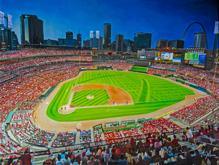 450x340 Fine Art - Busch Stadium Painting