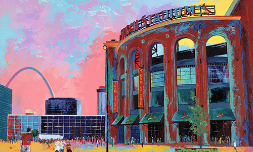 500x301 Legendary Sports Prints - Busch Stadium Painting