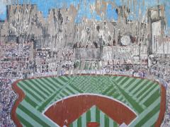 240x180 Painted Sign Of Busch Stadium In St Louis - Busch Stadium Painting