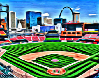 340x270 Skyline Mlb Stadium Etsy - Busch Stadium Painting