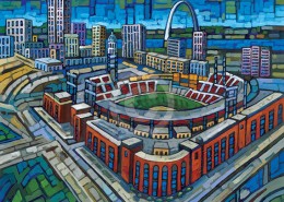 260x185 St Louis Skyline Painting - Busch Stadium Painting