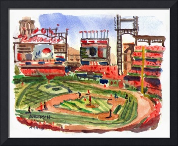 350x287 Stunning Busch Stadium Artwork For Sale On Framed Prints - Busch Stadium Painting
