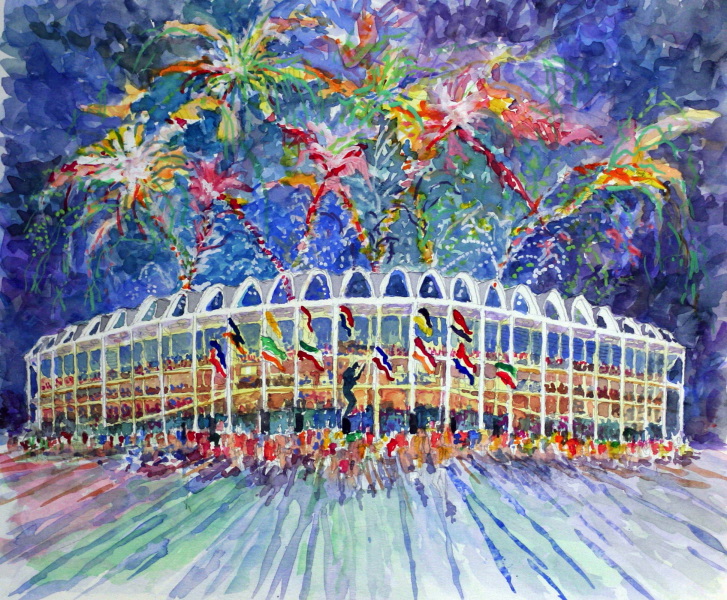 727x600 Busch Stadium Joe Mcgauley Paintings - Busch Stadium Painting