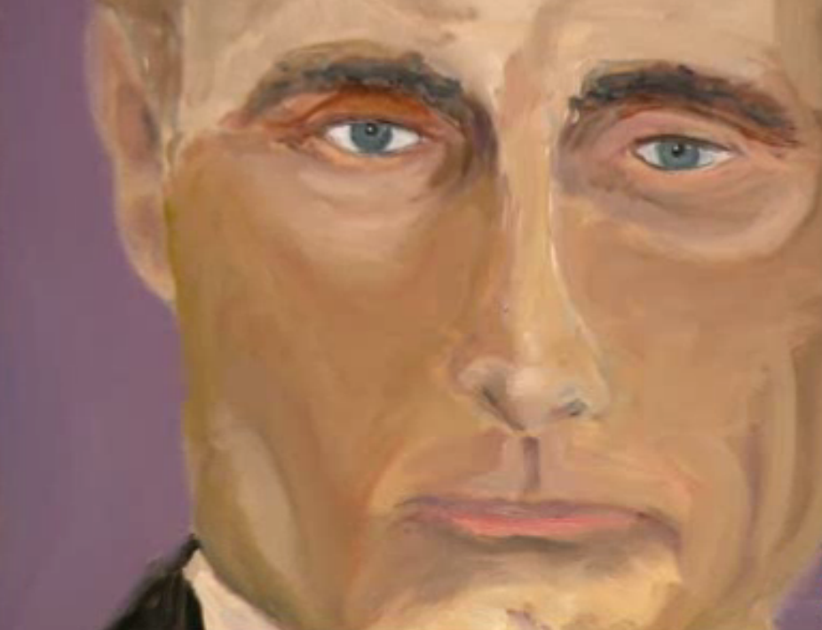 926x709 George W. Bush Finally Reveals His Paintings - Bush Dog Painting