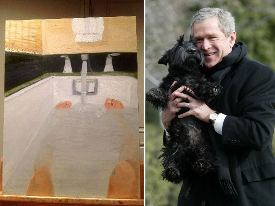 940x705 Hacked George W. Bush Paintings Discussed By Critics National Post - Bush Dog Painting