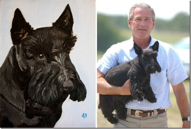 638x432 Jeb Bush Says Brother Taken To Painting Dogs - Bush Dog Painting