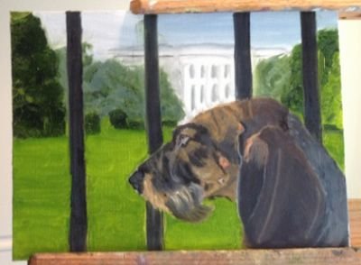 400x294 This George W. Bush Painting Of A Dog Will Break Your Heart - Bush Dog Painting