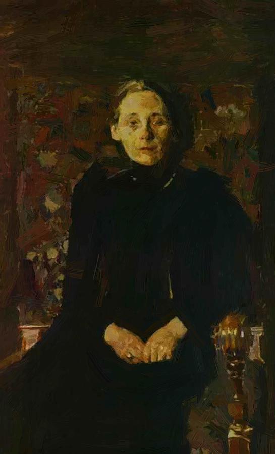 545x900 Portrait Of Wife Of The Businessman Artsybushev 1897 Painting By - Businessman Painting