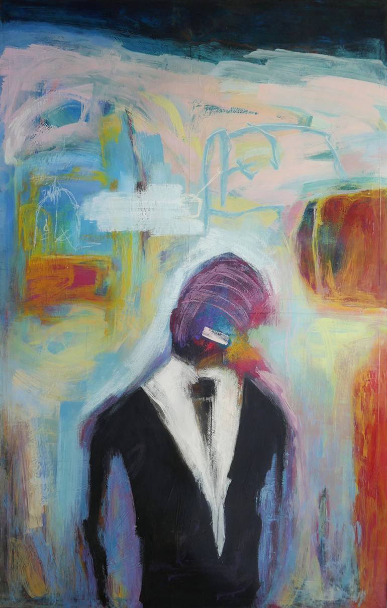 770x1209 Saatchi Art Businessman Painting By Dainius Trumpis - Businessman Painting
