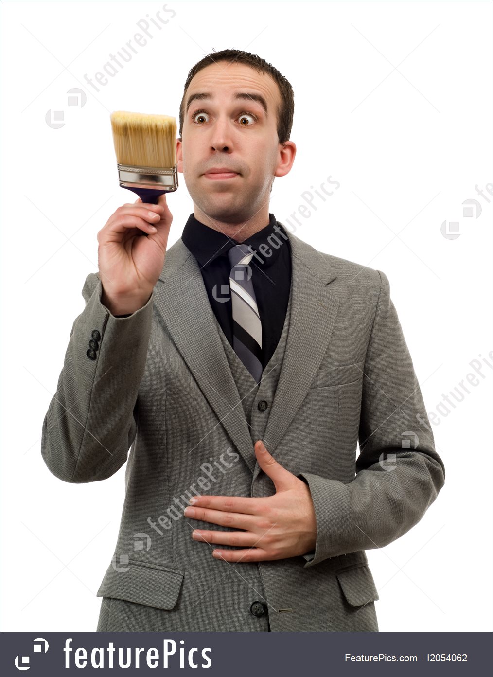 1014x1392 Businessman Painting Something Picture - Businessman Painting