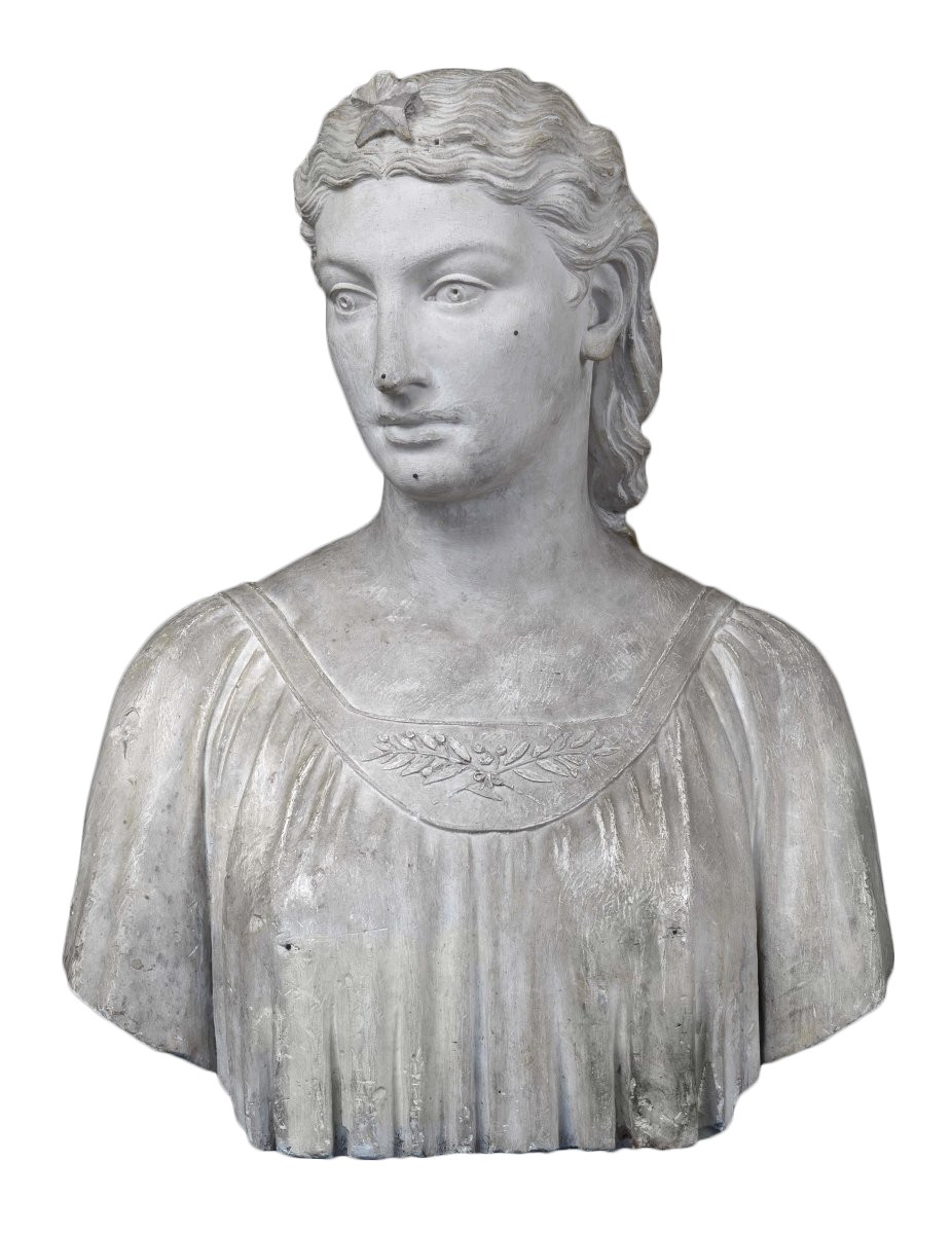 926x1200 Hiram Powers (1805 - Bust Of A Woman Painting