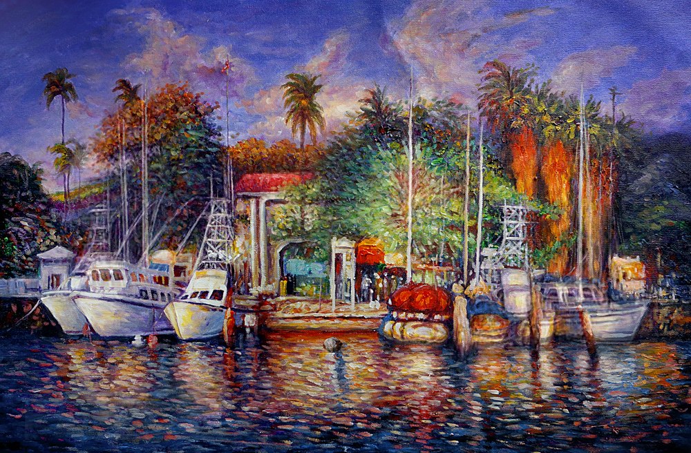 1000x656 Buy Busy Harbour By Community Artists Group@ Rs. 9990. Code - Busy Painting
