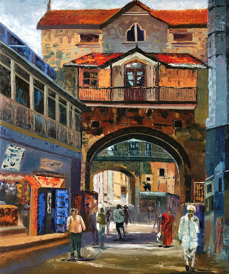 770x922 Saatchi Art Busy Street Painting By Anuja Sane - Busy Painting