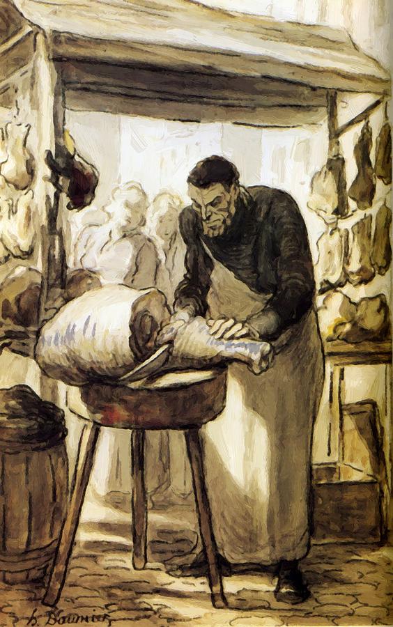 564x900 The Butcher Painting By Daumier Honore - Butcher Painting