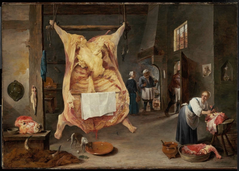800x574 Artwork By David Teniers The Younger - Butcher Painting