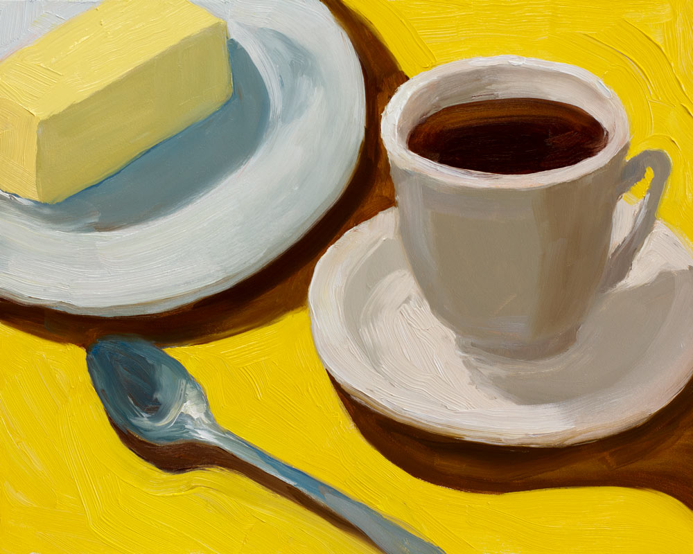 1000x800 Tea And Butter, Surface Quality Study - Butter Painting