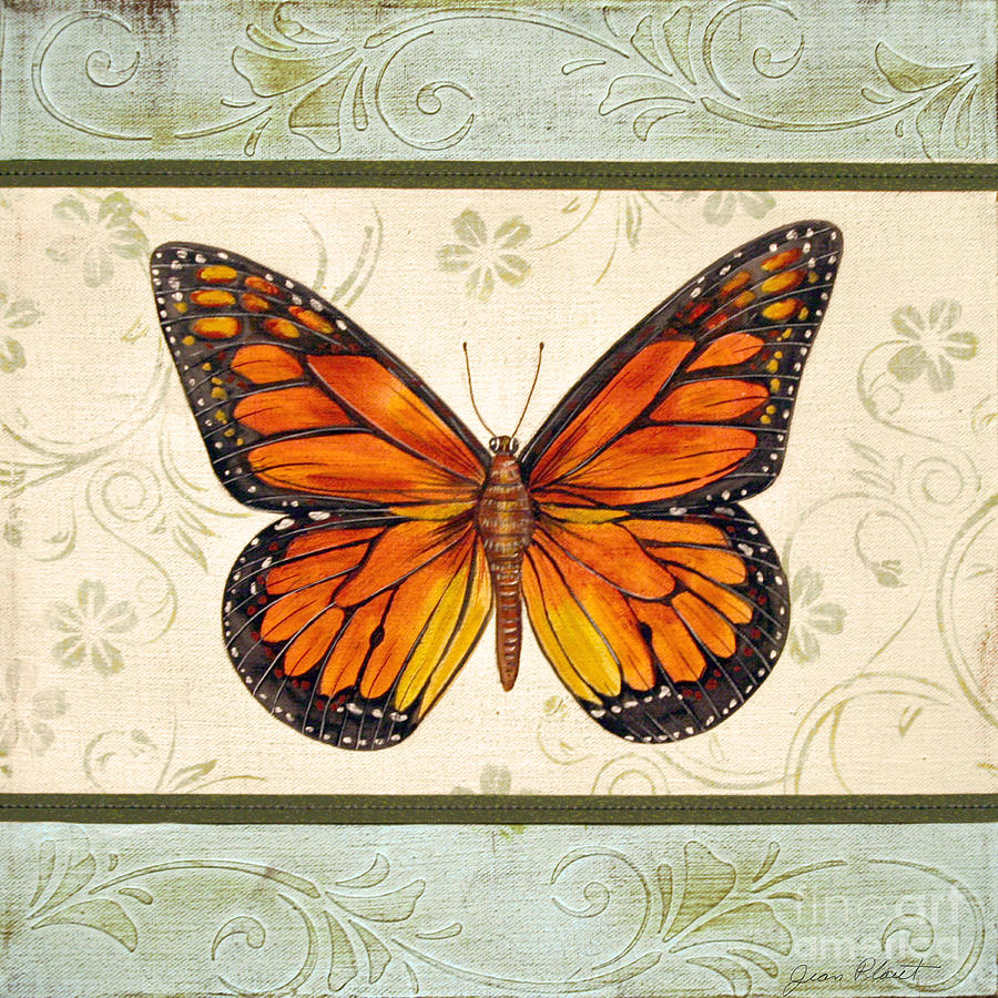 900x900 Lovely Butterfly 2 Painting By Jean Plout - Butterfly Acrylic Painting