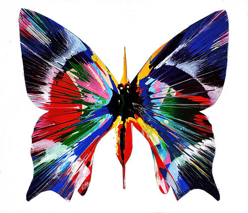 500x429 Paintings - Butterfly Acrylic Painting