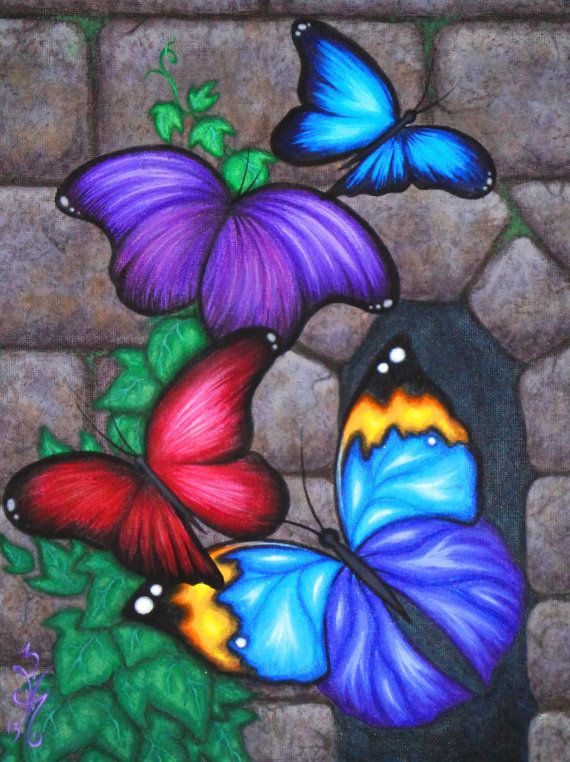 570x762 Butterfly Acrylic Painting Ideas - Butterfly Acrylic Painting