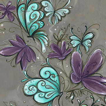 360x360 China Canvas Painting Butterfly And Flower Oil Painting - Butterfly And Flower Painting