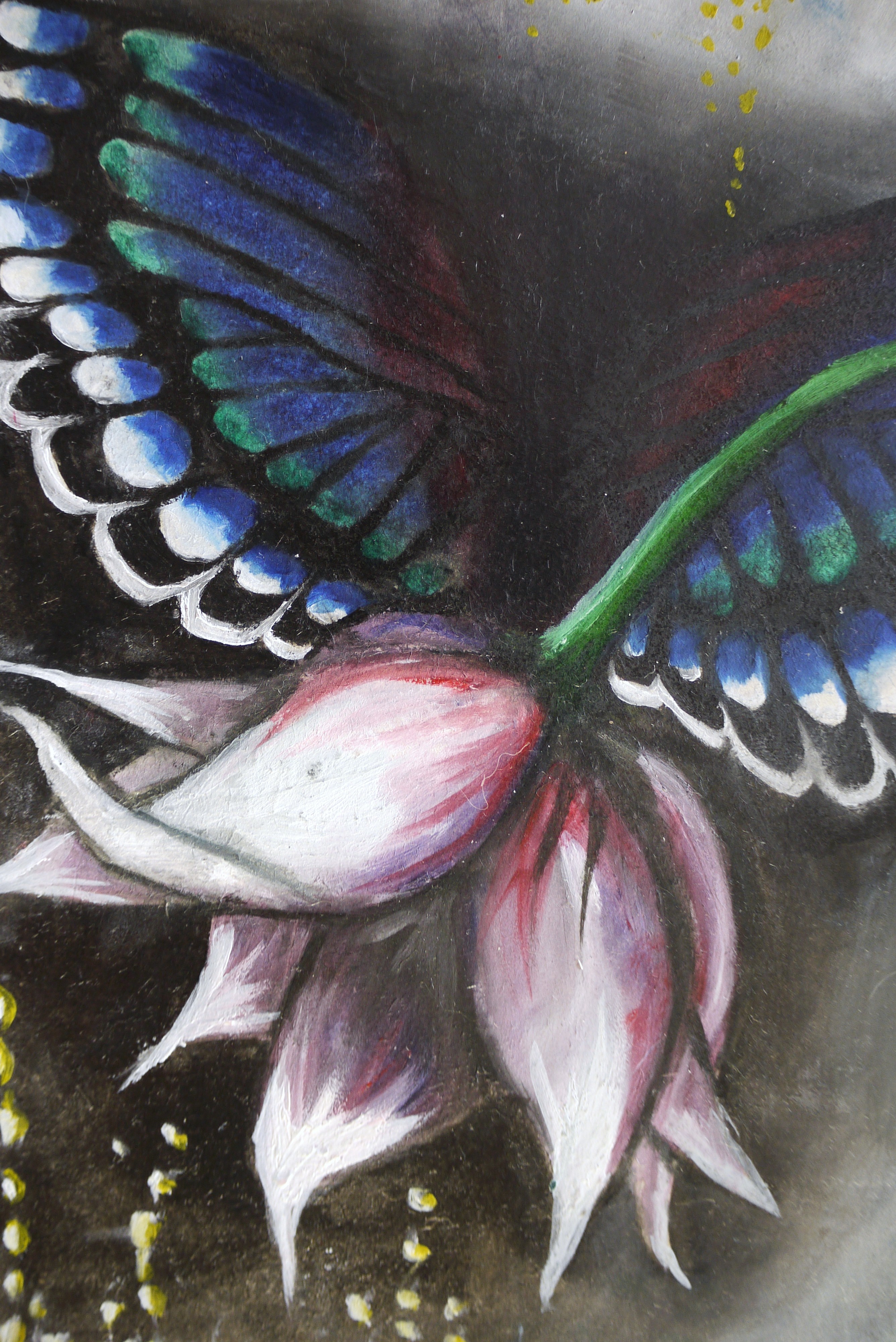 2672x4000 Oil Painting Butterfly And Flower By Cullywully1 - Butterfly And Flower Painting