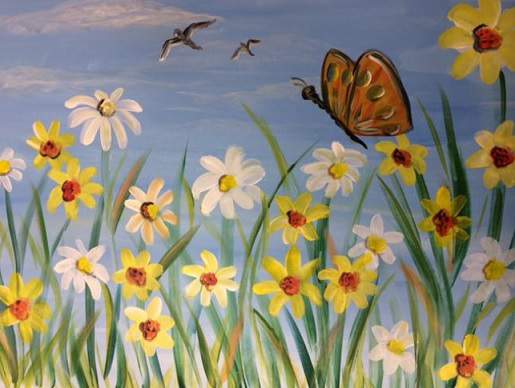 Butterfly Garden Painting