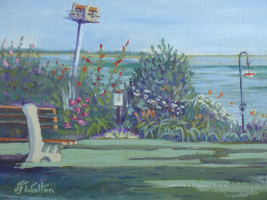 900x675 Butterfly Garden Painting By Judy Fischer Walton - Butterfly Garden Painting