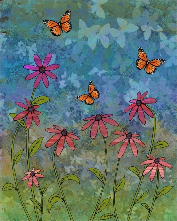 Butterfly Garden Painting at PaintingValley.com | Explore collection of