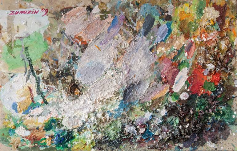 770x490 Saatchi Art Butterfly In A Garden Painting By Vladimir Zunuzin - Butterfly Garden Painting