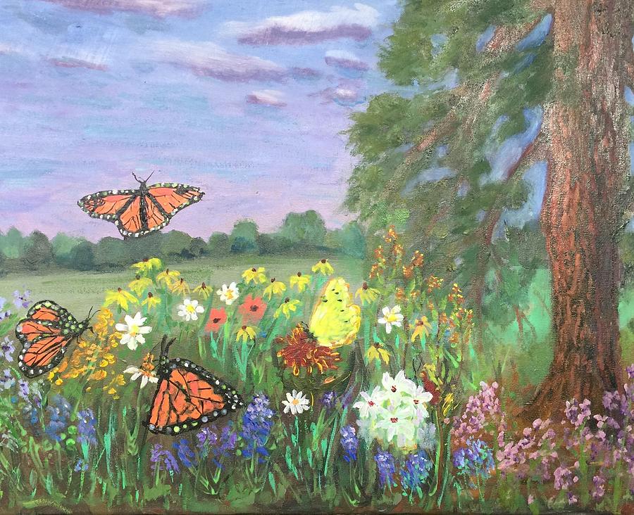 Butterfly Garden Painting at PaintingValley.com | Explore collection of