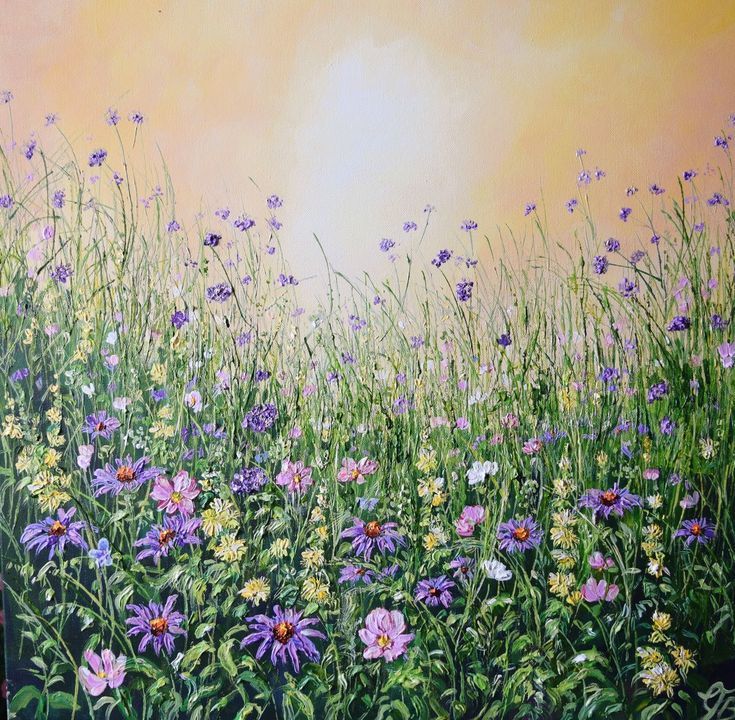 735x720 Butterfly Garden Original Paintings, Butterfly - Butterfly Garden Painting