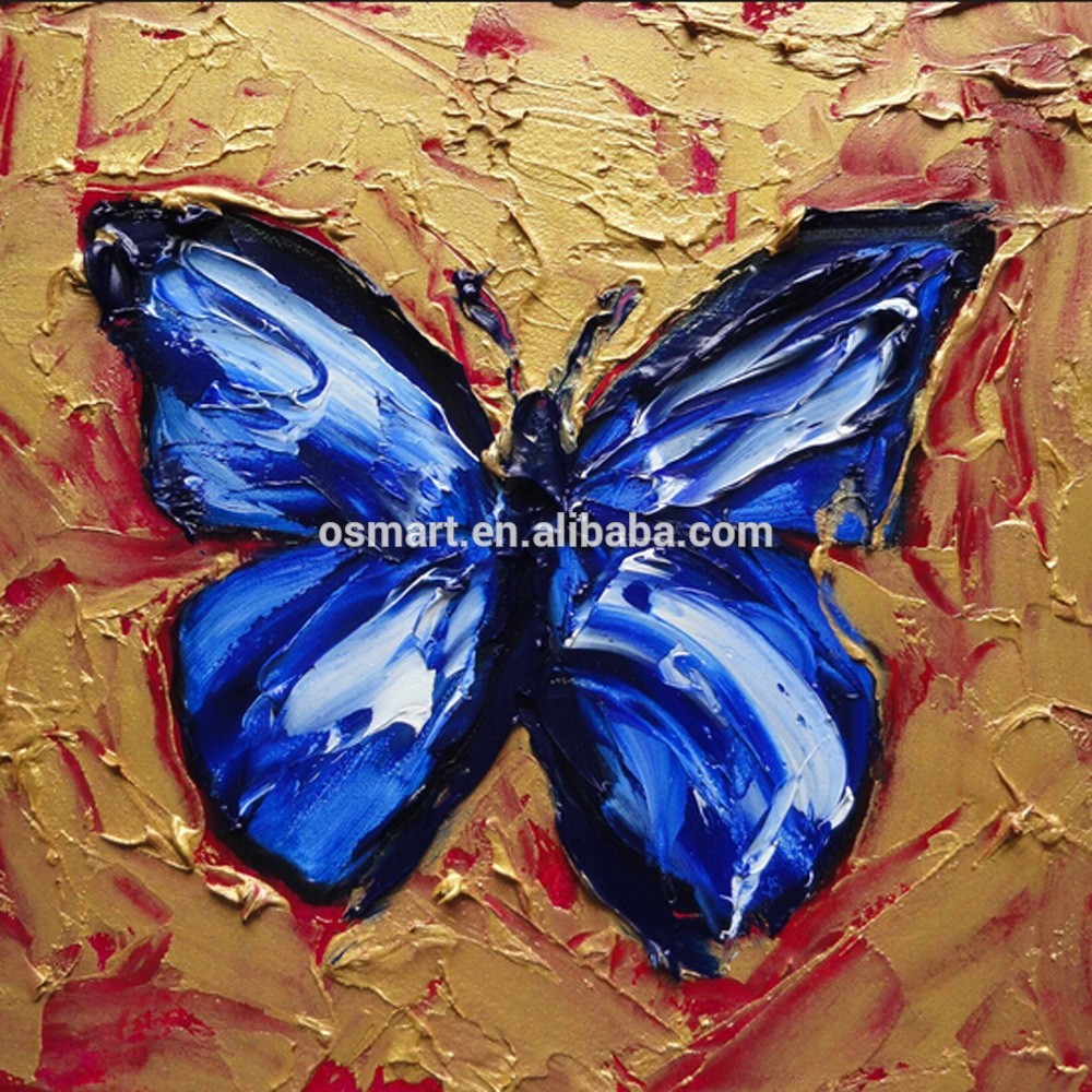 1000x1000 Butterfly Abstract Painting Type Butterfly Oil Painting For Hotel - Butterfly Oil Painting