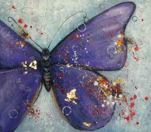 500x438 Butterfly Oil Painting On Canvas - Butterfly Oil Painting