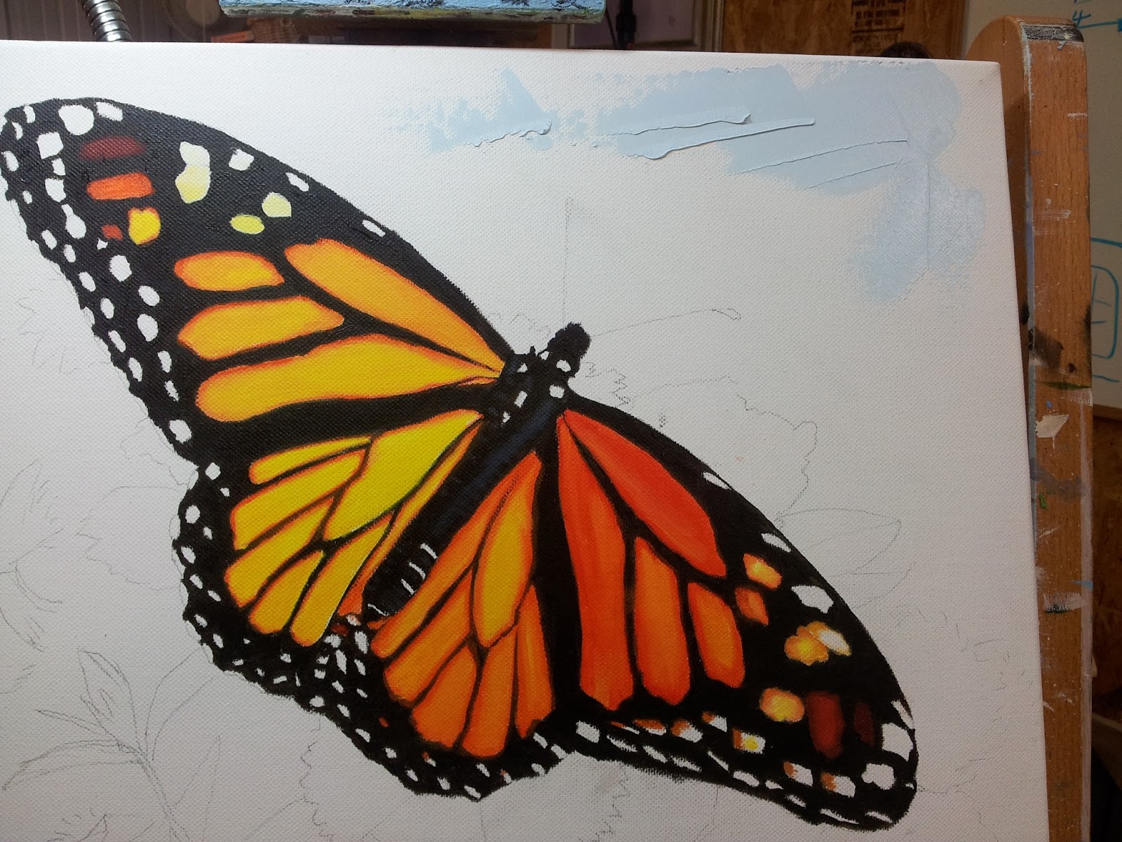 1600x1200 Jimmie's Art Another Butterfly Oil Painting In Progress - Butterfly Oil Painting