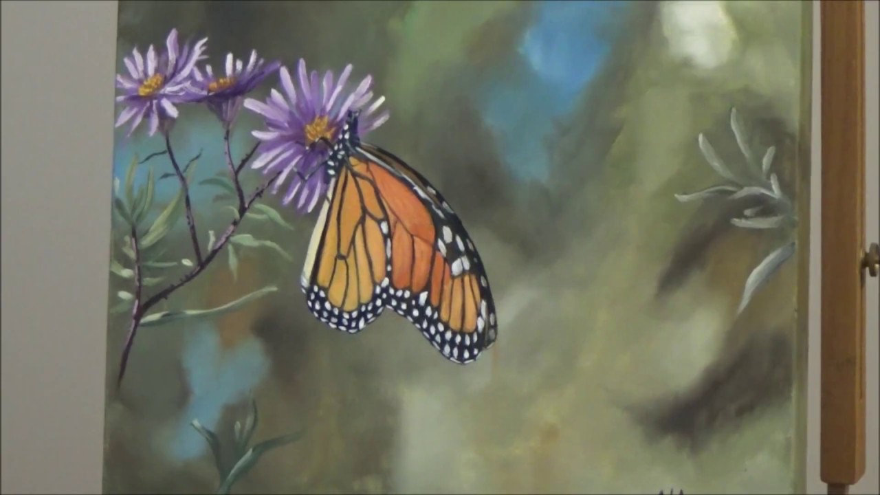 1280x720 Monarch - Butterfly Oil Painting