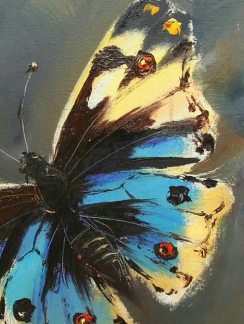 503x667 Abstract Beautiful Butterfly Oil Painting Hand Painted On Canvas - Butterfly Oil Painting