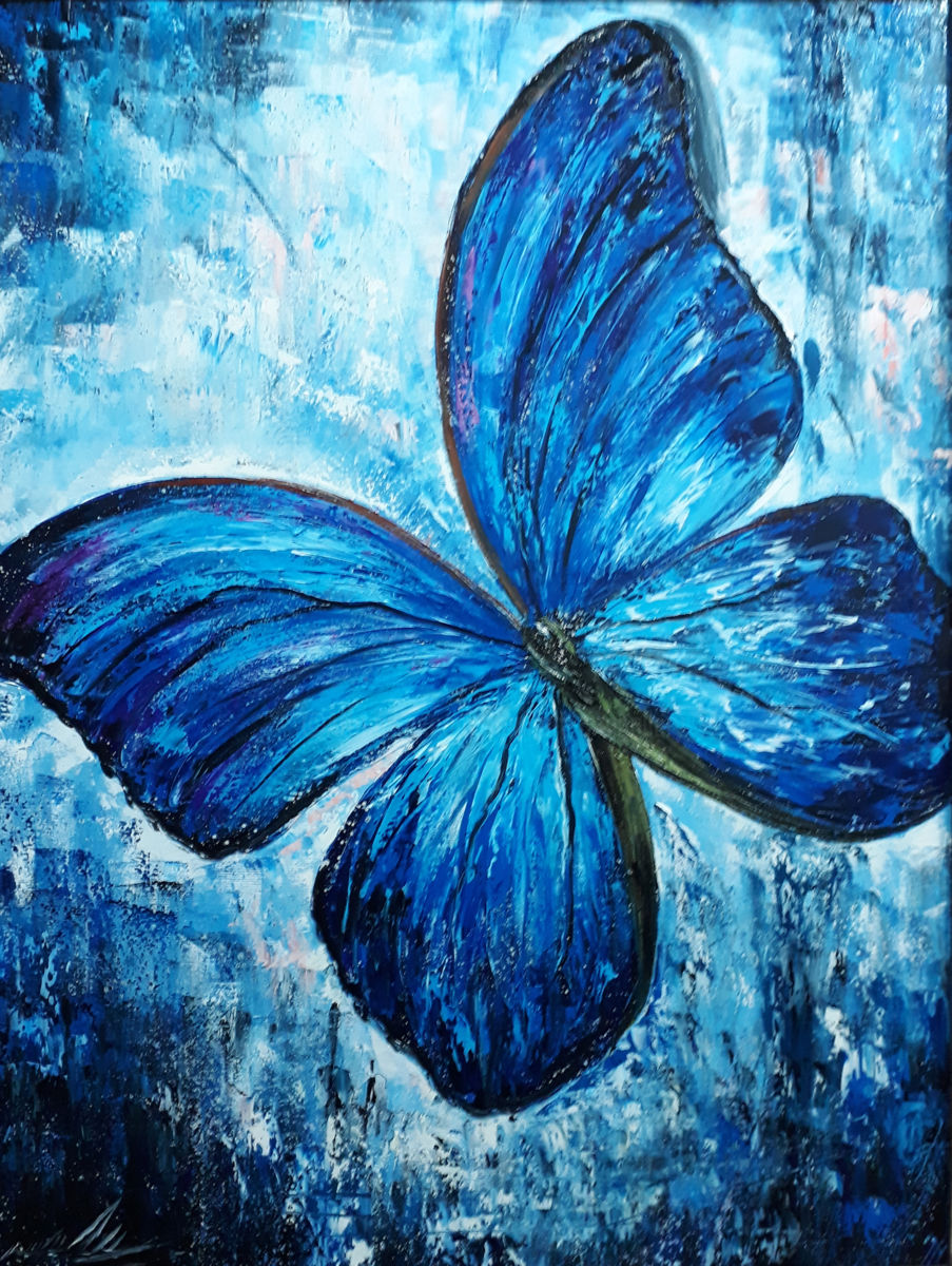 903x1200 Butterfly(Oil Painting, 60x80cm, Modern Art) (Andranik Harutyunyan) - Butterfly Oil Painting